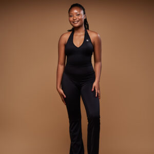 Noir  2-Piece Flared  Set  with Halter Top