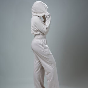 Crop Hoodie & Wide Leg Sweats Set